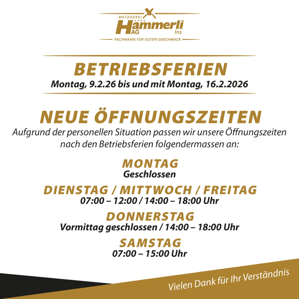 Neue Öffnungszeiten