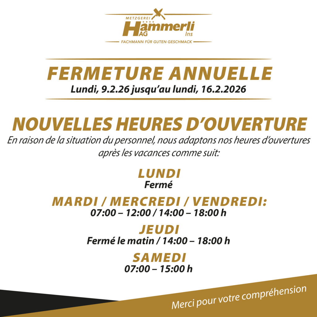 Nouvelles heures d'ouverture